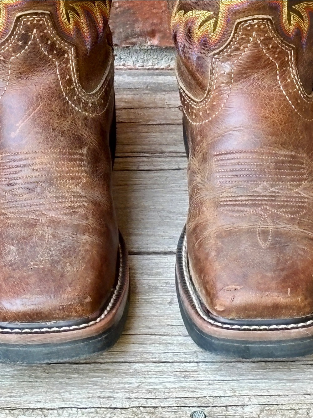 Justin Women’s Steel Toe Leather Work Western Cowboy Boots WKL4682 Sz 6B - Picture 3 of 12